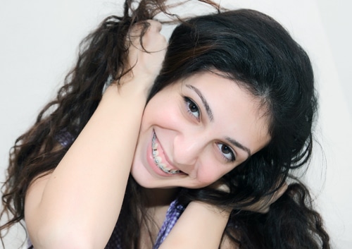 Girl with braces